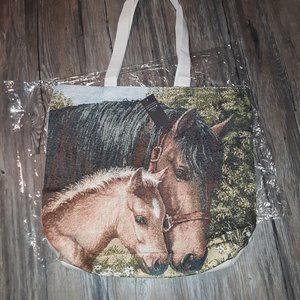 Mare and Foal Large Tote Bag NWT